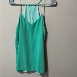 Aqua Turquoise Halter Neck Cami Tank Top Women's Size Small